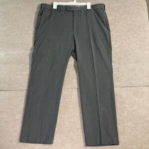 Perry Ellis Portfolio Men’s Dress Pants Slacks Gray 40x30 Flat Front Work Pants